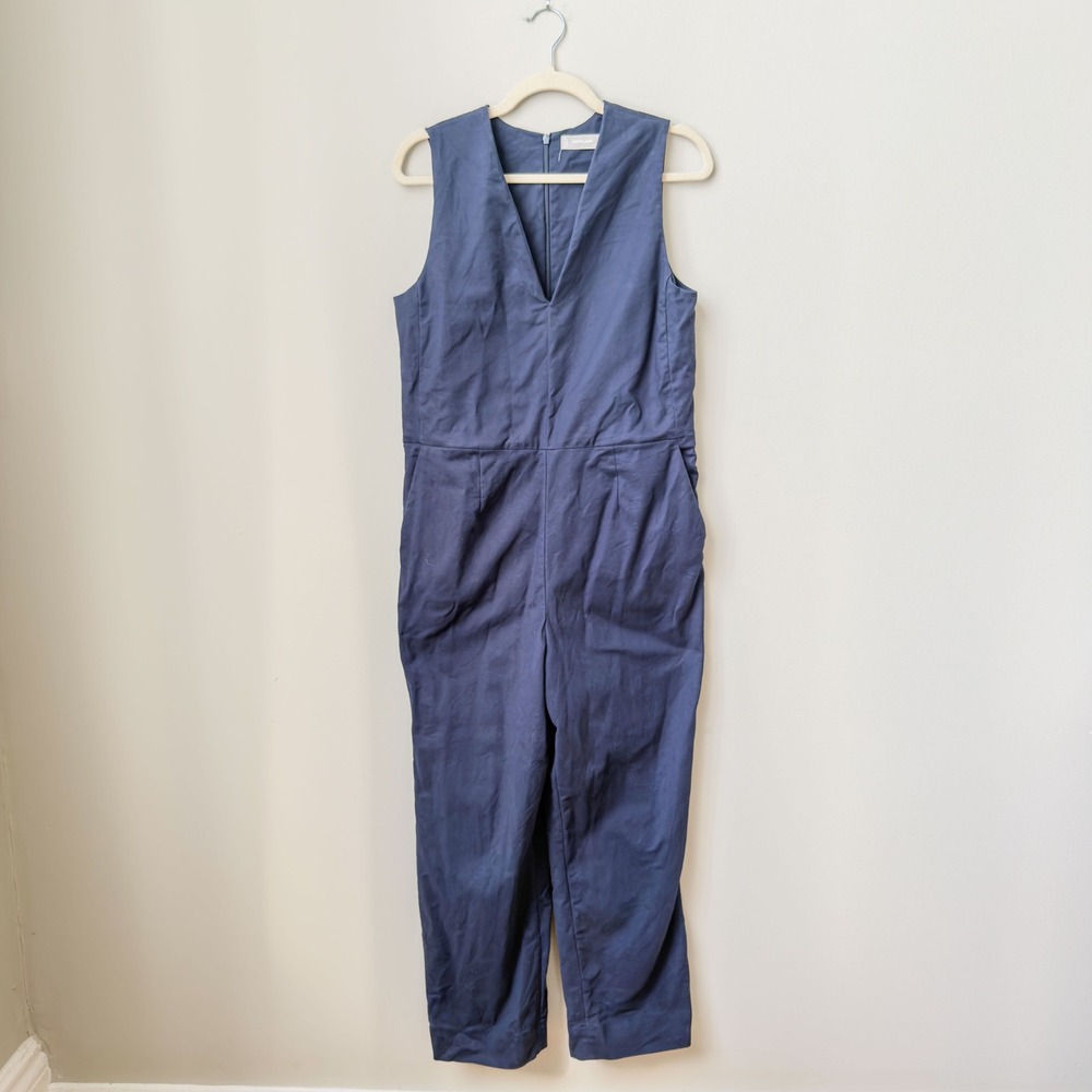 Women's Executive Everlane Navy Shortsleeved The Structured Jumpsuit Size 8